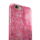 Pink Textured Triangle Pattern iPhone 6/6s or 6/6s Plus 2-Piece Hybrid INK-Fuzed Case