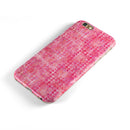 Pink Textured Triangle Pattern iPhone 6/6s or 6/6s Plus 2-Piece Hybrid INK-Fuzed Case