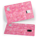 Pink Textured Triangle Pattern - Premium Protective Decal Skin-Kit for the Apple Credit Card
