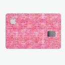 Pink Textured Triangle Pattern - Premium Protective Decal Skin-Kit for the Apple Credit Card