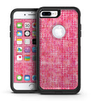 Pink Textured Triangle Pattern - iPhone 7 or 7 Plus Commuter Case Skin Kit