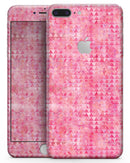 Pink Textured Triangle Pattern - Skin-kit for the iPhone 8 or 8 Plus