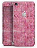 Pink Textured Triangle Pattern - Skin-kit for the iPhone 8 or 8 Plus
