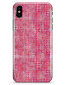 Pink Textured Triangle Pattern - iPhone X Clipit Case