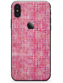 Pink Textured Triangle Pattern - iPhone X Skin-Kit