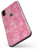 Pink Textured Triangle Pattern - iPhone X Skin-Kit