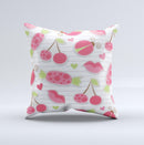 Pink Treats N_ Such Ink-Fuzed Decorative Throw Pillow