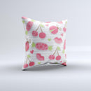 Pink Treats N_ Such Ink-Fuzed Decorative Throw Pillow