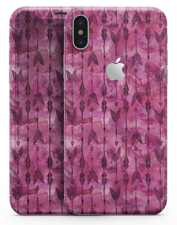 Pink Tribal Arrow Pattern - iPhone X Skin-Kit