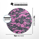 Pink V3 and Gray Digital Camouflage// WaterProof Rubber Foam Backed Anti-Slip Mouse Pad for Home Work Office or Gaming Computer Desk