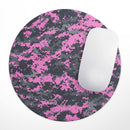 Pink V3 and Gray Digital Camouflage// WaterProof Rubber Foam Backed Anti-Slip Mouse Pad for Home Work Office or Gaming Computer Desk