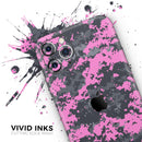 Pink V3 and Gray Digital Camouflage - Protective Skin Wrap & Decal – Compatible with iPhone SE to iPhone 17 Pro Max (All Models)