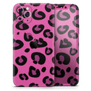 Pink Vector Cheetah Print - Protective Skin Wrap & Decal – Compatible with iPhone SE to iPhone 17 Pro Max (All Models)