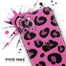 Pink Vector Cheetah Print - Protective Skin Wrap & Decal – Compatible with iPhone SE to iPhone 17 Pro Max (All Models)