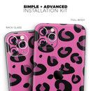 Pink Vector Cheetah Print - Protective Skin Wrap & Decal – Compatible with iPhone SE to iPhone 17 Pro Max (All Models)