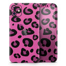 Pink Vector Cheetah Print - Protective Skin Wrap & Decal – Compatible with iPhone SE to iPhone 17 Pro Max (All Models)