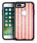 Pink Vertical Stripes Over Orange - iPhone 7 Plus/8 Plus OtterBox Case & Skin Kits