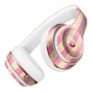 Pink Vertical Stripes Over Orange Full-Body Skin Kit for the Beats by Dre Solo 3 Wireless Headphones