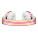 Pink Vertical Stripes Over Orange Full-Body Skin Kit for the Beats by Dre Solo 3 Wireless Headphones