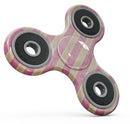 Pink Vertical Stripes Over Orange Full-Body Fidget Spinner Skin-Kit