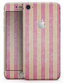 Pink Vertical Stripes Over Orange - Skin-kit for the iPhone 8 or 8 Plus