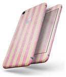 Pink Vertical Stripes Over Orange - Skin-kit for the iPhone 8 or 8 Plus