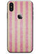 Pink Vertical Stripes Over Orange - iPhone X Skin-Kit