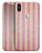 Pink Vertical Stripes Over Orange - iPhone X Skin-Kit