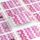 Pink Water Color with White Chevron - Premium Protective Decal Skin-Kit for the Apple Credit Card