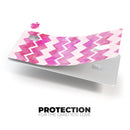 Pink Water Color with White Chevron - Premium Protective Decal Skin-Kit for the Apple Credit Card