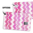 Pink Water Color with White Chevron - Premium Protective Decal Skin-Kit for the Apple Credit Card