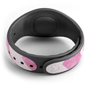 Pink Water Color with White Chevron - Decal Skin Wrap Kit for the Disney Magic Band