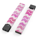 Pink Water Color with White Chevron - Premium Decal Protective Skin-Wrap Sticker compatible with the Juul Labs vaping device