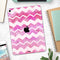 Pink Water Color with White Chevron - Full Body Skin Decal for the Apple iPad Pro 12.9", 11", 10.5", 9.7", Air or Mini (All Models Available)