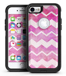 Pink Water Color with White Chevron - iPhone 7 or 8 OtterBox Case & Skin Kits