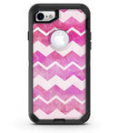 Pink Water Color with White Chevron - iPhone 7 or 8 OtterBox Case & Skin Kits