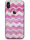 Pink Water Color with White Chevron - iPhone X Skin-Kit