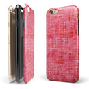 Pink Watercolor Cross Hatch iPhone 6/6s or 6/6s Plus 2-Piece Hybrid INK-Fuzed Case