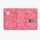 Pink Watercolor Cross Hatch - Premium Protective Decal Skin-Kit for the Apple Credit Card