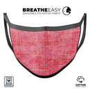 Pink Watercolor Cross Hatch - Made in USA Mouth Cover Unisex Anti-Dust Cotton Blend Reusable & Washable Face Mask with Adjustable Sizing for Adult or Child