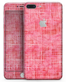 Pink Watercolor Cross Hatch - Skin-kit for the iPhone 8 or 8 Plus