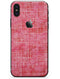 Pink Watercolor Cross Hatch - iPhone X Skin-Kit