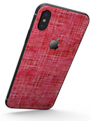 Pink Watercolor Cross Hatch - iPhone X Skin-Kit