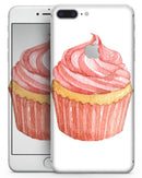 Pink Watercolor Cupcake Swirl - Skin-kit for the iPhone 8 or 8 Plus