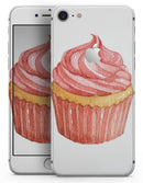 Pink Watercolor Cupcake Swirl - Skin-kit for the iPhone 8 or 8 Plus