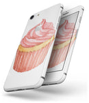 Pink Watercolor Cupcake Swirl - Skin-kit for the iPhone 8 or 8 Plus