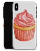 Pink Watercolor Cupcake Swirl - iPhone X Clipit Case