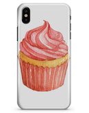 Pink Watercolor Cupcake Swirl - iPhone X Clipit Case