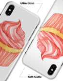 Pink Watercolor Cupcake Swirl - iPhone X Clipit Case