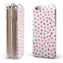Pink Watercolor Dots over White iPhone 6/6s or 6/6s Plus 2-Piece Hybrid INK-Fuzed Case